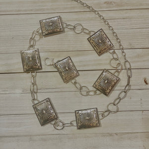 Square concho belt
