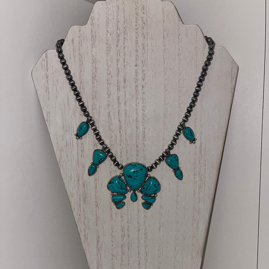 Turquoise squash necklace